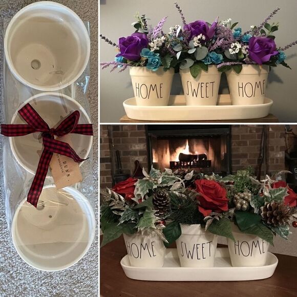 Rae Dunn Home Sweet Home Flower Pot Set - Picture 2 of 2